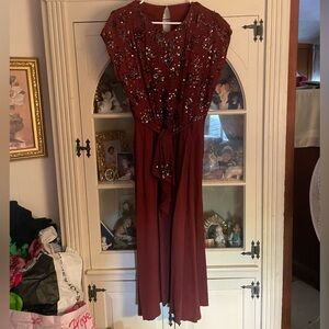 Vintage Marguerite ( Chicago) short sleeve Blingy wool dress . 16 NWOT